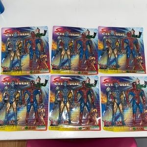 Spiderman toy figures super change Brand New 6 packages 2 toys each Spider-Man